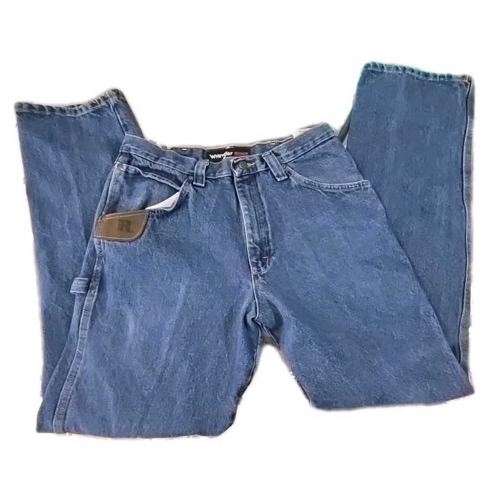 Wrangler Riggs Workwear Carpenter Jeans 34x36 Mens Dark Wash Denim